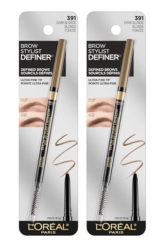 L'Oreal Paris Brow Stylist Definer Waterproof Eyebrow Pencil - Ultra-Fine Mechanical Pencil, Dark Blonde, 0.003 oz (Pack of 2) - görsel 3