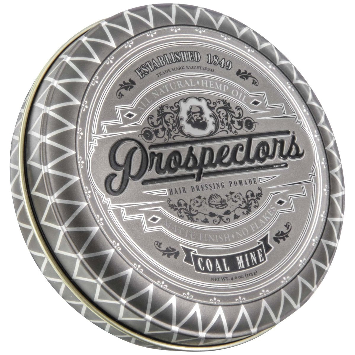 Prospectors Pomade Coal Mine Pomade For Men - 4 oz - Strong Hold & High Shine Avelisse
