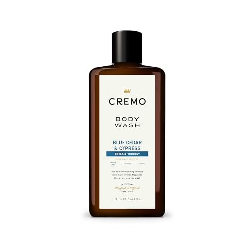 Cremo Body Wash for Men, Rich-Lathering Cypress and Cedar, 16 Fl Oz Avelisse