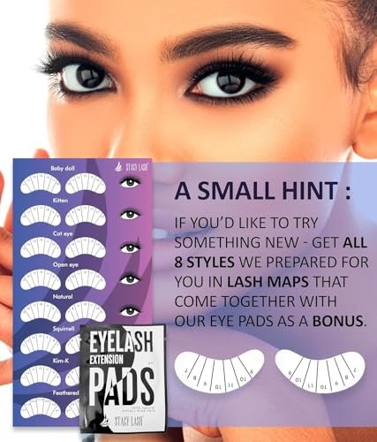 STACY LASH 100 Pairs Under Eye Gel Pads for Eyelash Extensions – Lint-Free Hydrogel Patches with Vitamin C & Aloe Vera, Skin Moisturizing Eye Pads (White, 100 Pairs) - görsel 10