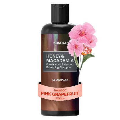 Kundal Pink Grapefruit Sulfate Free Moisturizing Shampoo with Argan Oil for Dry Damaged Hair - 16.9 Fl Oz