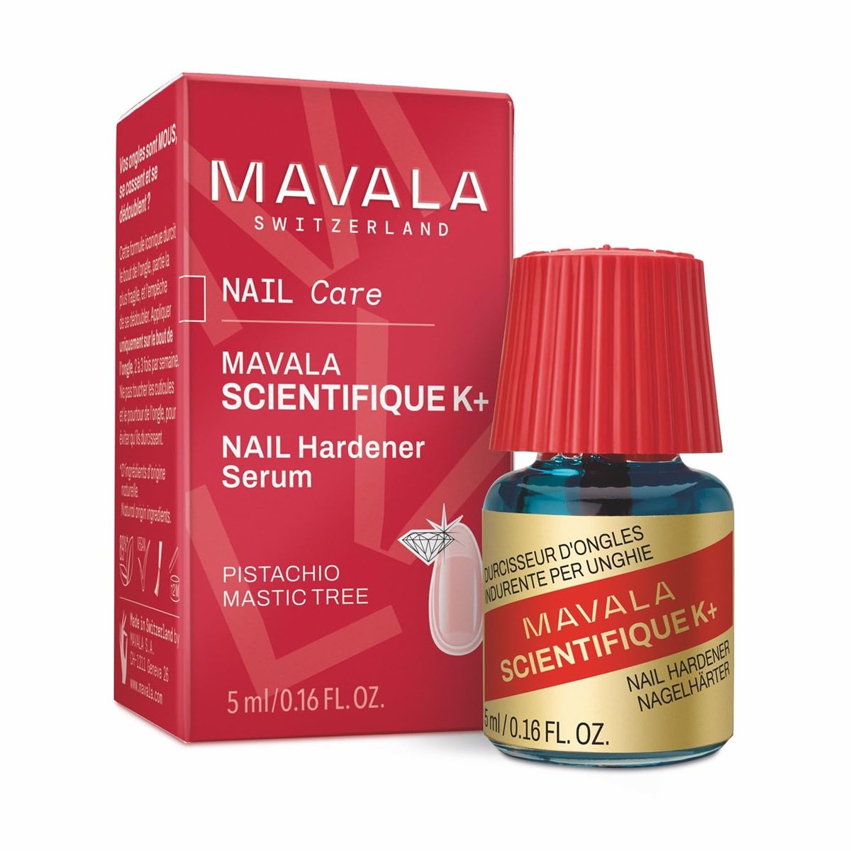 MAVALA Scientifique K+ Keratin Hardener Strengthener - Protect Nails, Avoid Breaking and Splitting - Supports Natural Keratinization - Multi-color, 0.16 Fl Oz Avelisse