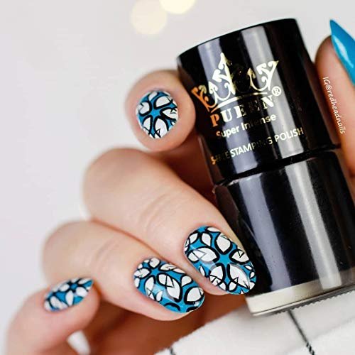 PUEEN MUST HAVE Stamping Polish Collection Set - 5-Free Black & White Nail Lacquer (0.41 oz Each) - görsel 12
