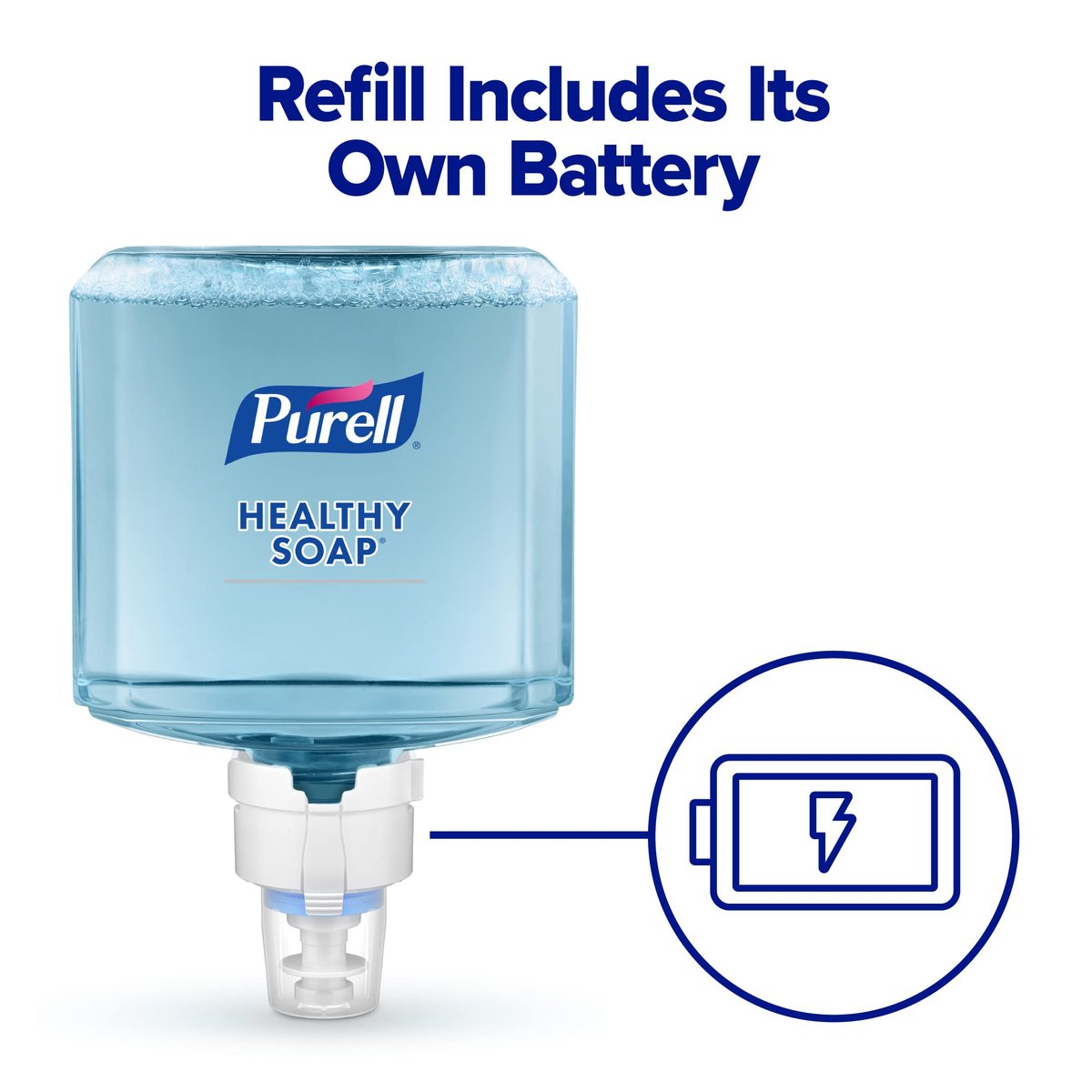 PURELL HEALTHY SOAP Antimicrobial Foam Refill, 0.5% BAK, Lightly Fragranced, 1200 mL (2-Pack) for ES8 Dispenser Avelisse