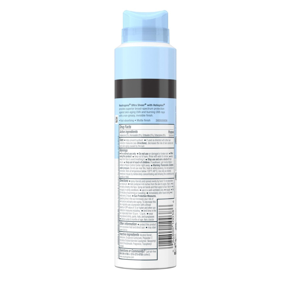Neutrogena Ultra Sheer Sunscreen Spray SPF 30 Body Mist, Lightweight Non-Greasy Broad Spectrum UVA/UVB Protection, Oil-Free & Non-Comedogenic Water Resistant Spray Sunscreen (80 min), Pack of 3, 5 oz Avelisse