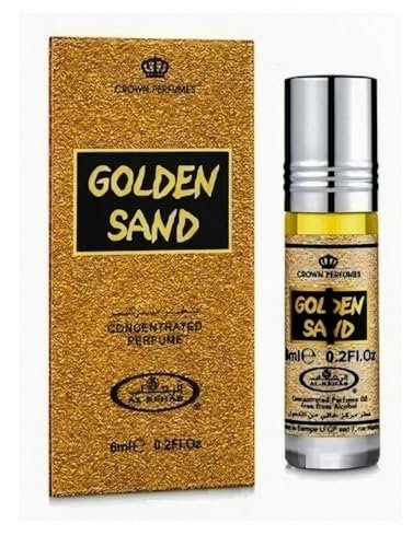 Al-Rehab Golden Sand Perfume Oil - 6ml (.2 oz) - Warm, Long-Lasting Fragrance