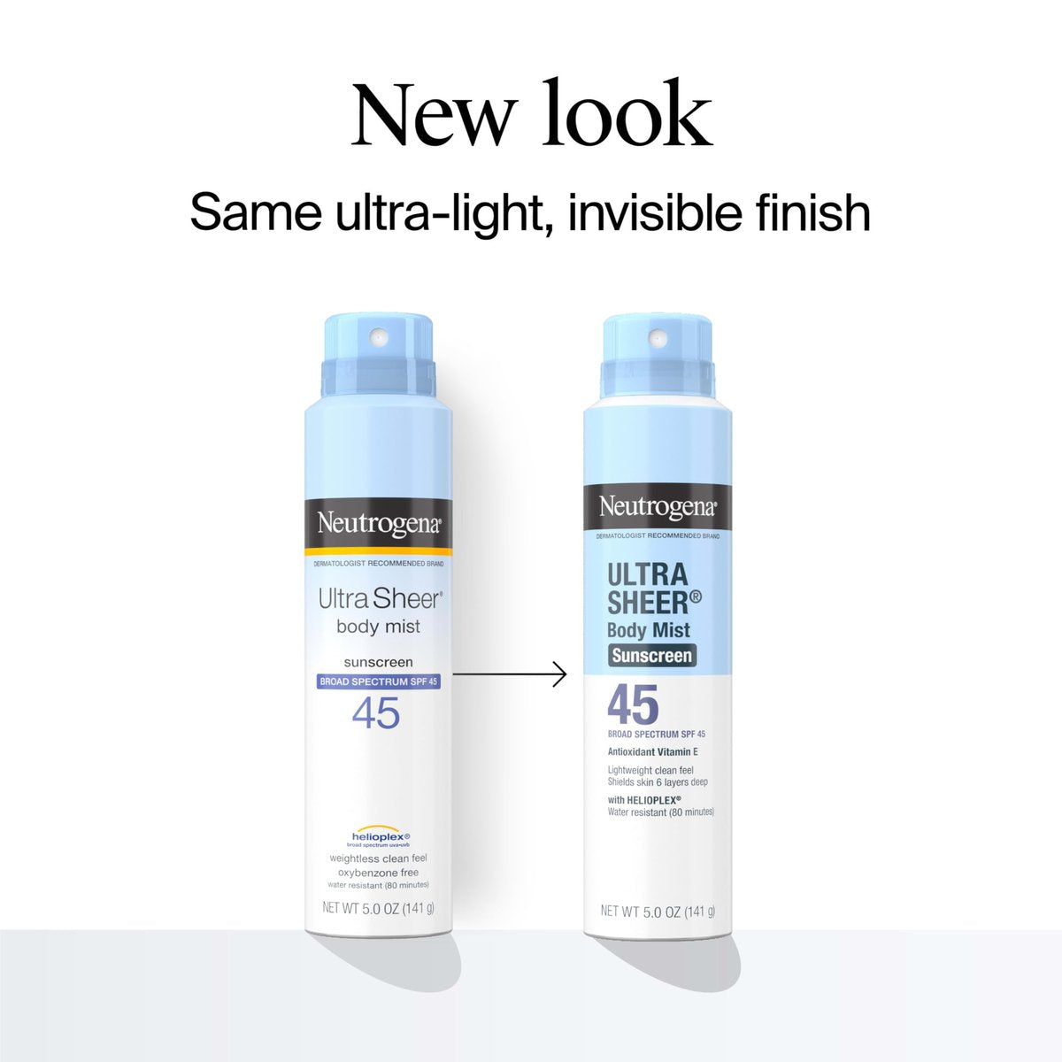 Neutrogena Ultra Sheer Sunscreen Spray SPF 45 Body Mist, Pack of 3, 5 oz Each - Lightweight, Non-Greasy, Broad Spectrum UVA/UVB Protection, Oil-Free & Non-Comedogenic, Water Resistant (80 min) Avelisse