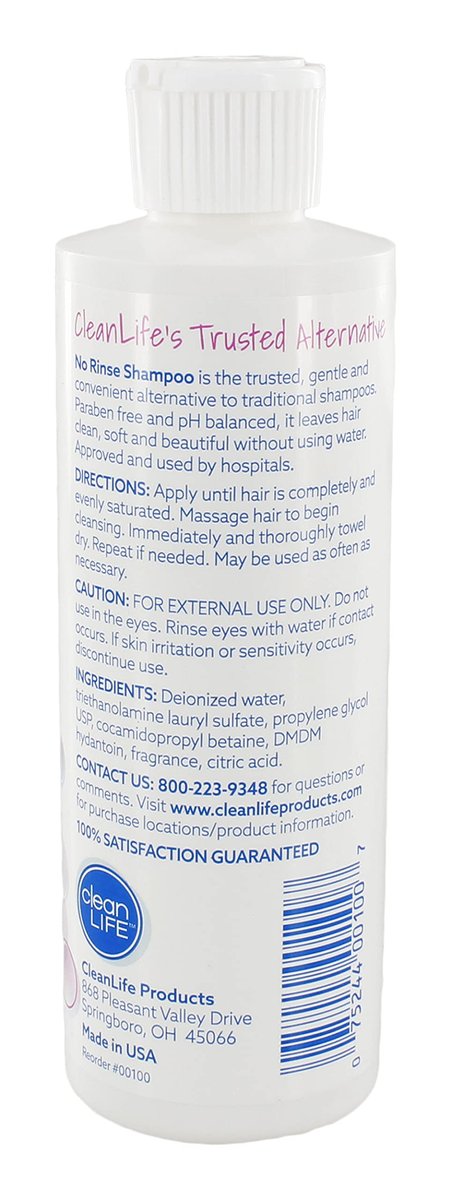 No-Rinse Shampoo and Conditioner Bundle – 8 fl oz Each – Fresh, Clean, Odor-Free Hair Without Water Avelisse