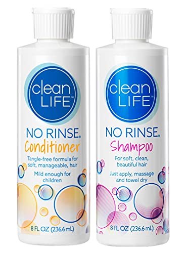 No-Rinse Shampoo and Conditioner Bundle – 8 fl oz Each – Fresh, Clean, Odor-Free Hair Without Water Avelisse