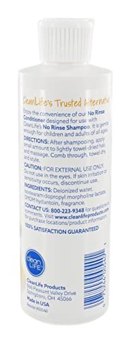 No-Rinse Shampoo and Conditioner Bundle – 8 fl oz Each – Fresh, Clean, Odor-Free Hair Without Water Avelisse