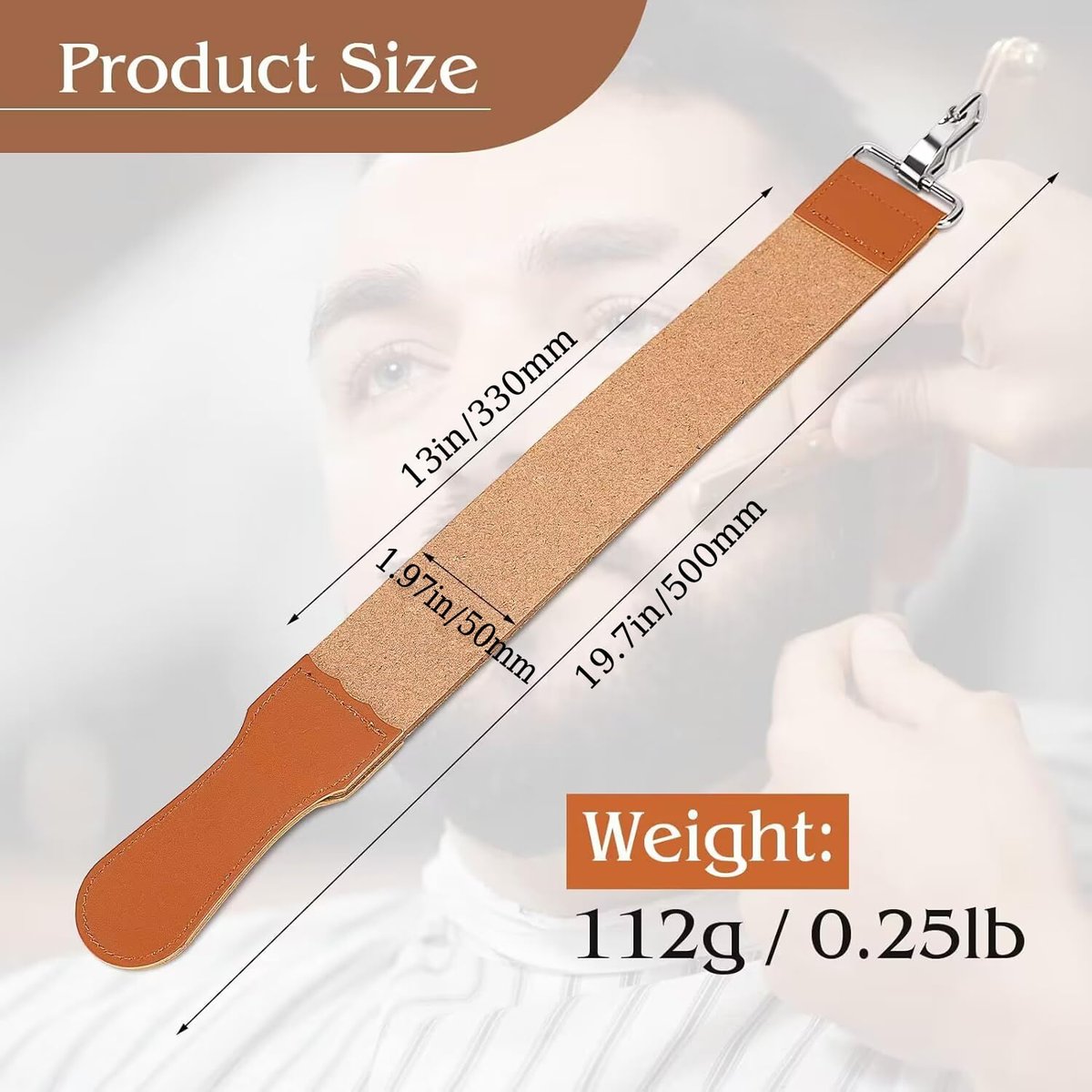 Premium Leather Straight Razor Strop – Barber Razor Sharpening Strap for Honing & Polishing Avelisse