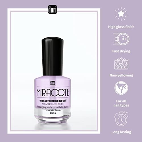 duri Rejuvacote 1 Original Maximum Strength Nail Growth System with Miracote Quick Dry Top Coat - Clear, 0.9 Fl Oz Avelisse