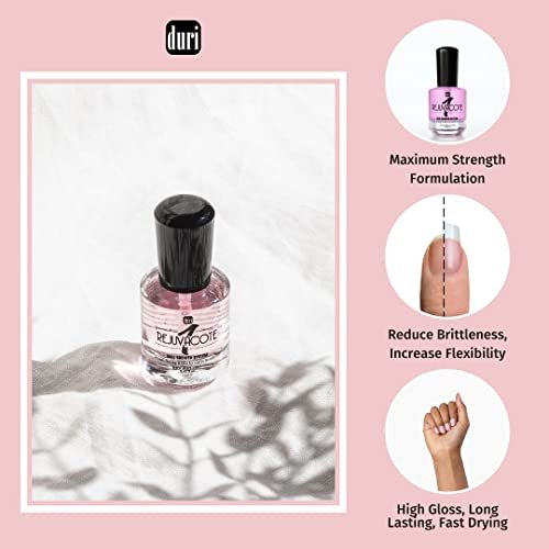 duri Rejuvacote 1 Original Maximum Strength Nail Growth System with Miracote Quick Dry Top Coat - Clear, 0.9 Fl Oz Avelisse