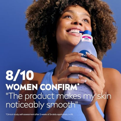 NIVEA Shea Nourish Body Lotion for Dry Skin – 33.8 Fl Oz Pump Bottle with Hyaluronic Acid & Shea Butter Avelisse