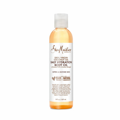SheaMoisture Daily Hydration Body Oil with Virgin Coconut Oil for Dry Skin - Paraben Free, 8 oz Avelisse