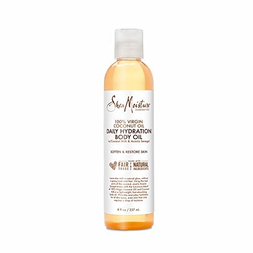 SheaMoisture Daily Hydration Body Oil with Virgin Coconut Oil for Dry Skin - Paraben Free, 8 oz Avelisse