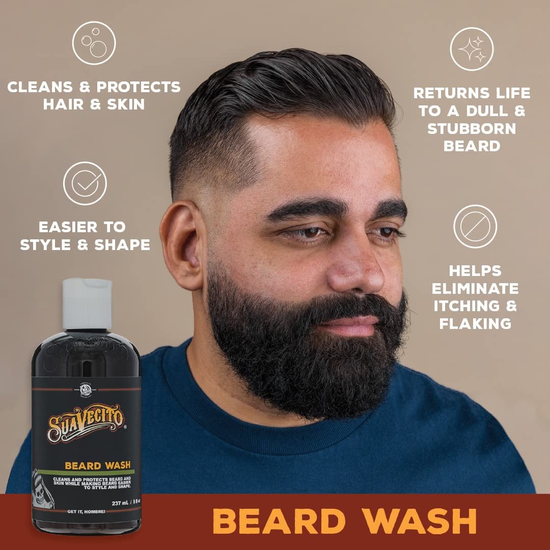 Suavecito Beard Wash - Cleansing & Styling Beard Face Wash for Men, 8 oz Avelisse