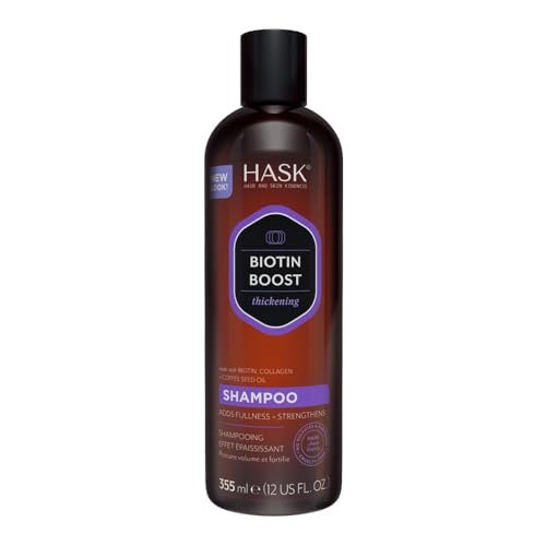 HASK Biotin Boost Thickening Shampoo – Volumizing & Strengthening Formula for Fine, Thin Hair – 12 Fl Oz - görsel 1