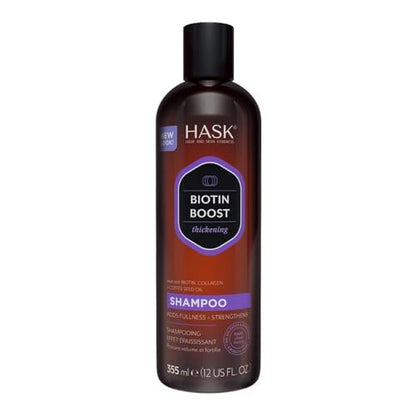 HASK Biotin Boost Thickening Shampoo – Volumizing & Strengthening Formula for Fine, Thin Hair – 12 Fl Oz