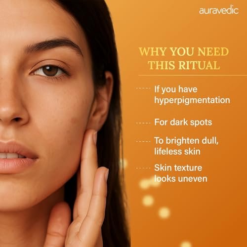 Auravedic Kumkumadi Oil & Skin Oil Combo – Saffron, Turmeric & Winter Cherry Infused Face Moisturizer – Hydrating & Nourishing for All Skin Types – 3.38 Fl Oz (100ml) Avelisse