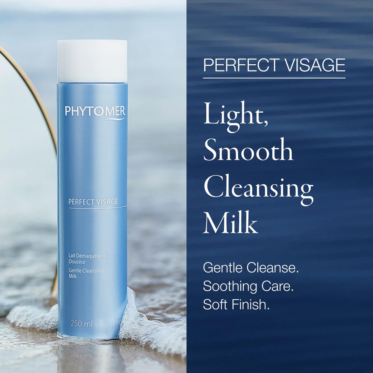 Phytomer Perfect Visage Gentle Cleansing Milk – Hydrating Daily Face Cleanser & Makeup Remover, Light & Refreshing, Leaves Skin Soft, Smooth & Supple (250 ml / 8.4 Fl Oz) Avelisse