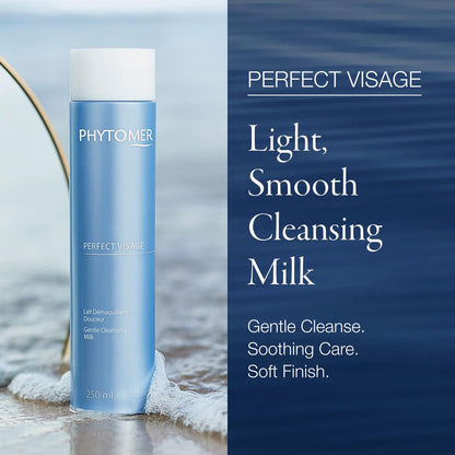 Phytomer Perfect Visage Gentle Cleansing Milk – Hydrating Daily Face Cleanser & Makeup Remover, Light & Refreshing, Leaves Skin Soft, Smooth & Supple (250 ml / 8.4 Fl Oz) Avelisse