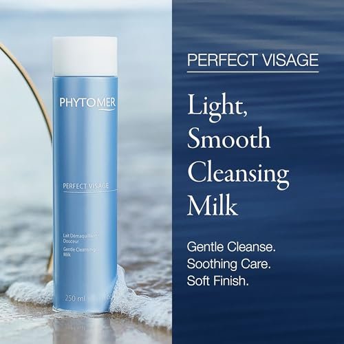Phytomer Perfect Visage Gentle Cleansing Milk – Hydrating Daily Face Cleanser & Makeup Remover, Light & Refreshing, Leaves Skin Soft, Smooth & Supple (250 ml / 8.4 Fl Oz) Avelisse