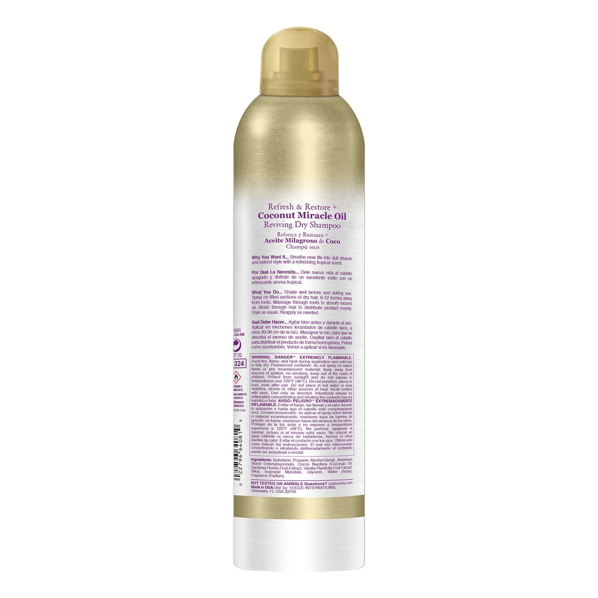 OGX Extra Strength Refresh + Restore Dry Shampoo with Coconut Miracle Oil, 5 oz Avelisse