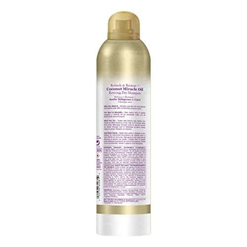 OGX Extra Strength Refresh + Restore Dry Shampoo with Coconut Miracle Oil, 5 oz Avelisse