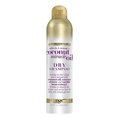 OGX Extra Strength Refresh + Restore Dry Shampoo with Coconut Miracle Oil, 5 oz Avelisse