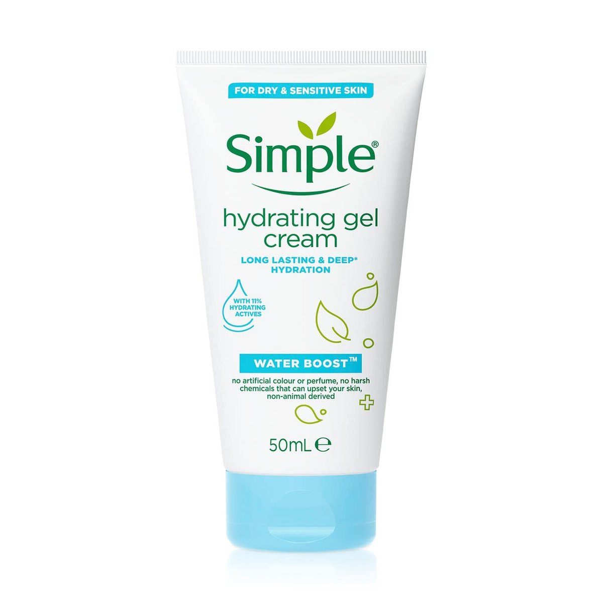 Simple Water Boost Hydrating Gel Cream - 1.7 oz Face Moisturizer for All Skin Types - görsel 1