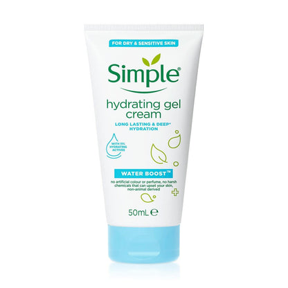 Simple Water Boost Hydrating Gel Cream - 1.7 oz Face Moisturizer for All Skin Types