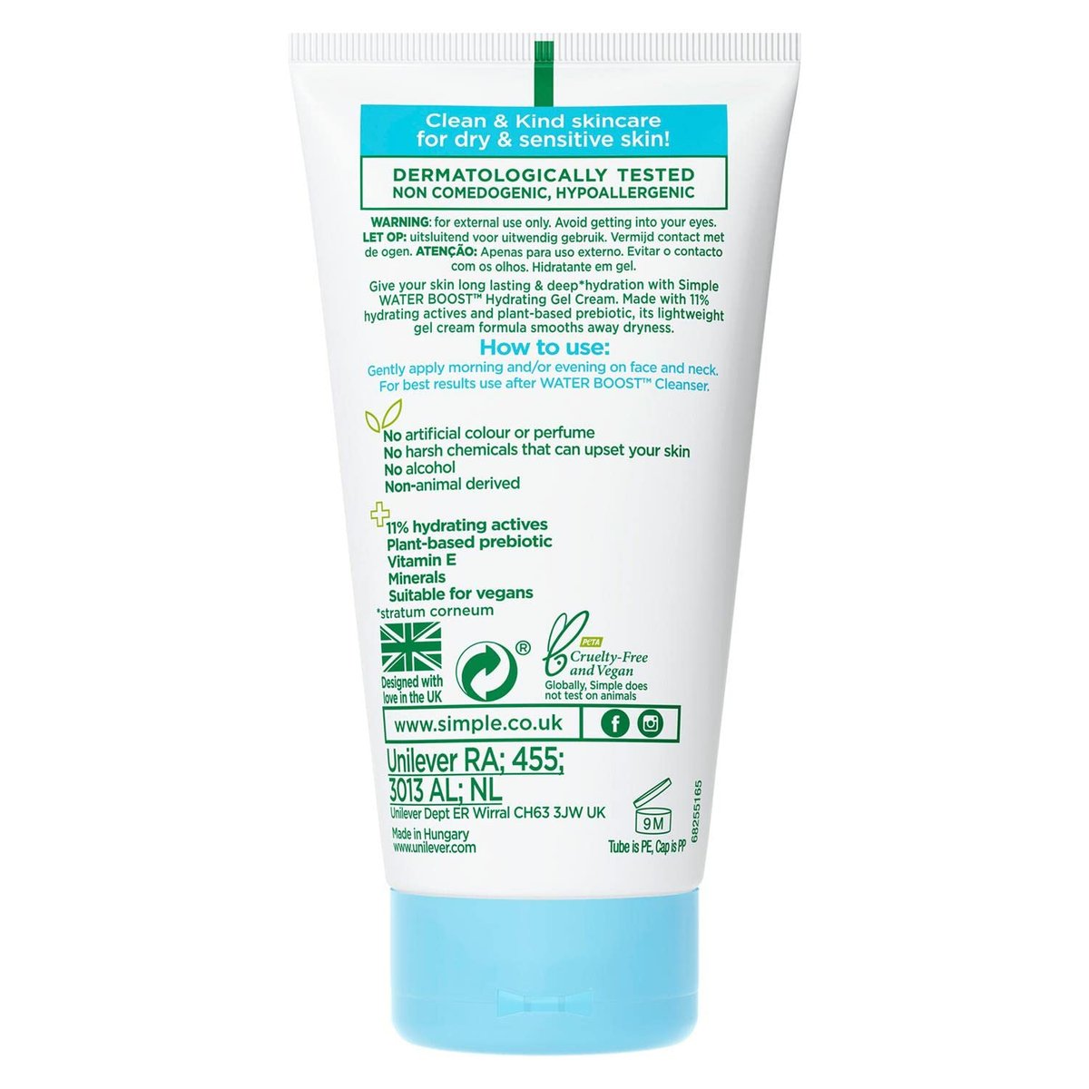 Simple Water Boost Hydrating Gel Cream - 1.7 oz Face Moisturizer for All Skin Types - görsel 3