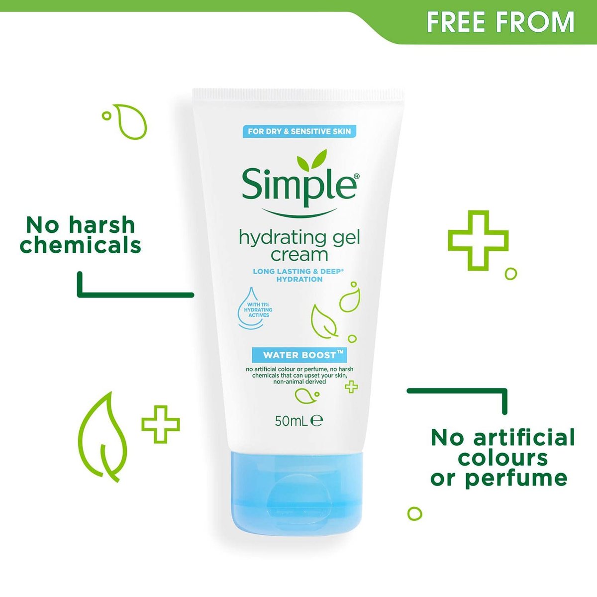 Simple Water Boost Hydrating Gel Cream - 1.7 oz Face Moisturizer for All Skin Types - görsel 7
