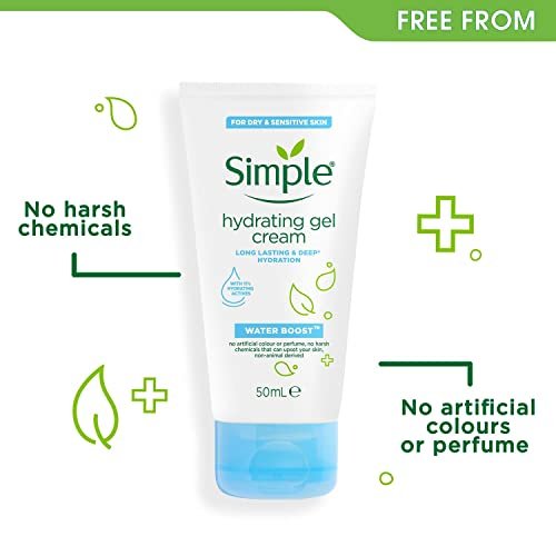 Simple Water Boost Hydrating Gel Cream - 1.7 oz Face Moisturizer for All Skin Types - görsel 8