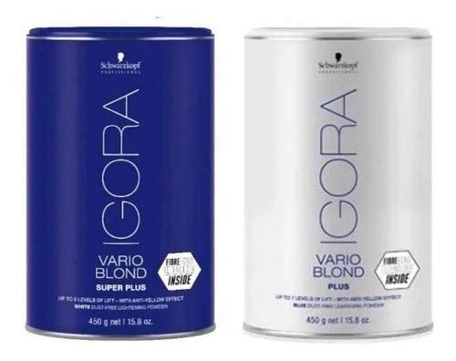 Schwarzkopf Professional IGORA Vario Blond Plus Powder - 15.8 oz (Blue) - görsel 3