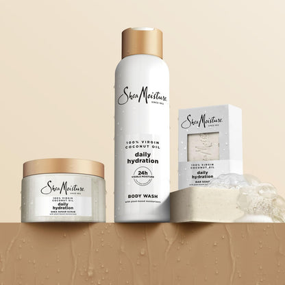Shea Moisture Daily Hydration Bar Soap 12-Pack – 24H Moisturizing Body Soap for Dry Skin with 100% Virgin Coconut Oil, 8 oz Each Avelisse