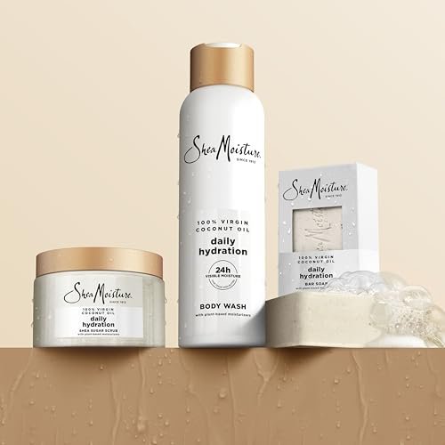 Shea Moisture Daily Hydration Bar Soap 12-Pack – 24H Moisturizing Body Soap for Dry Skin with 100% Virgin Coconut Oil, 8 oz Each Avelisse
