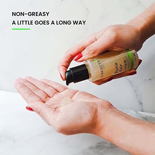 Biotin Hair Growth Serum – Advanced Topical Formula for Healthy, Strong Hair | Pureauty Naturals (2 Fl Oz) Avelisse