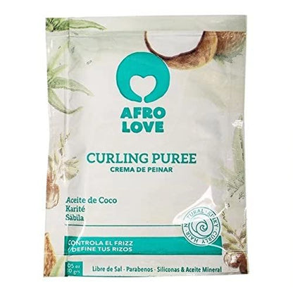 Afro Love Curl Cream for Curly & Wavy Hair, Defines & Hydrates with Coconut & Shea Butter, Frizz Control & Moisture, Sulfate-Free, Paraben-Free (8 oz)