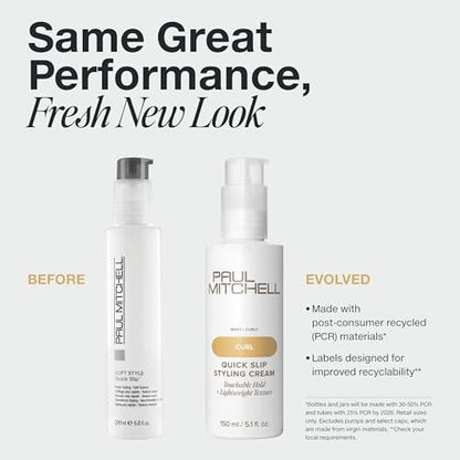 Paul Mitchell Quick Slip Styling Cream – Faster Styling & Soft Texture for All Hair Types (6.8 oz) Avelisse