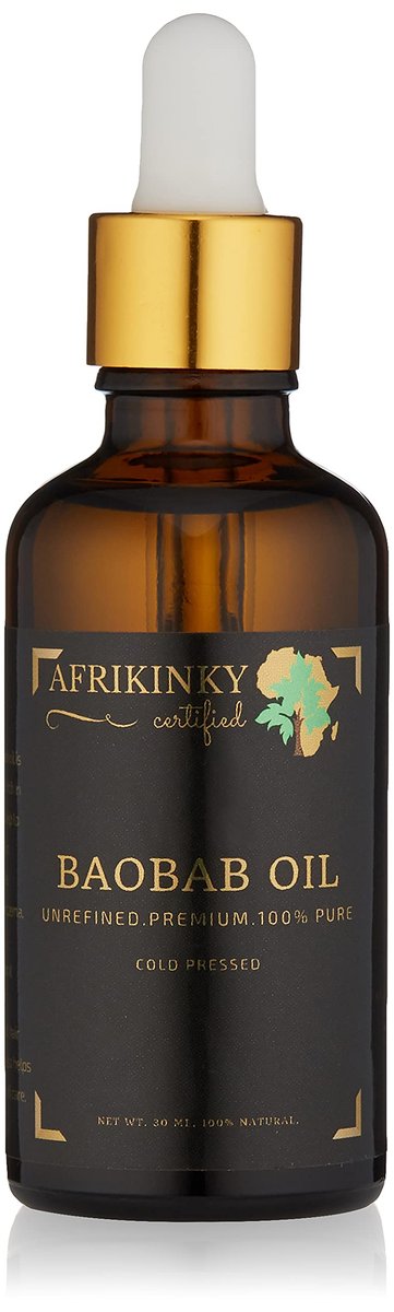AFRIKINKY Baobab Oil - Unrefined Cold Pressed Premium Fresh 50ml - 100% Pure for Skin, Hair, Nails & Massage - görsel 1