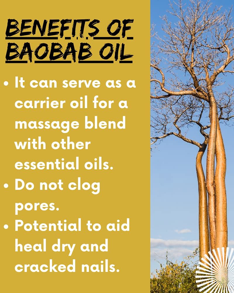 AFRIKINKY Baobab Oil - Unrefined Cold Pressed Premium Fresh 50ml - 100% Pure for Skin, Hair, Nails & Massage - görsel 7