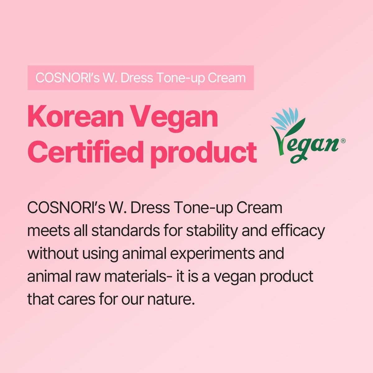 COSNORI W. Dress Tone-up Cream - Natural Skin Tone Balancer, Hydrating & Sebum Control Face and Body Moisturizer - Vegan & Cruelty-Free (1.7 fl. oz.) Avelisse