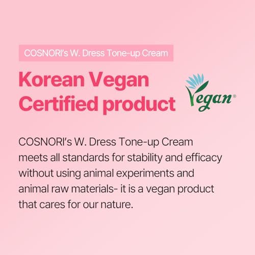 COSNORI W. Dress Tone-up Cream - Natural Skin Tone Balancer, Hydrating & Sebum Control Face and Body Moisturizer - Vegan & Cruelty-Free (1.7 fl. oz.) Avelisse