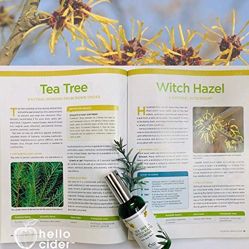 Tea Tree Witch Hazel Face Toner - Organic Hydrosol Astringent Facial Spray for Blemishes, Acne, pH Balance - All Skin Types - Hello Cider (3 Fl Oz) - görsel 8