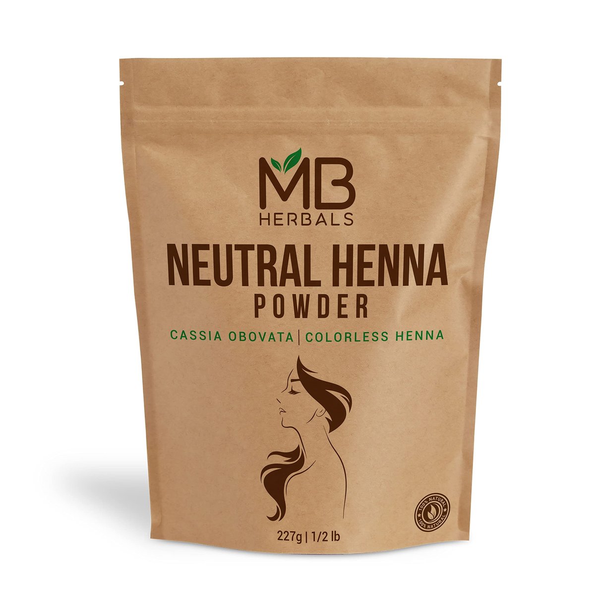 MB Herbals Neutral / Colorless Henna Powder – 8 oz (½ lb / 227g) | Senna Powder | Natural Hair Conditioner – Does Not Color, Only Conditions Avelisse