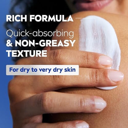 NIVEA Essentially Enriched Body Lotion for Very Dry Skin, 33.8 Fl Oz Pump Bottle with Hyaluronic Acid, Almond Oil & Deep Nourishing Serum, 72-Hour Moisture Avelisse