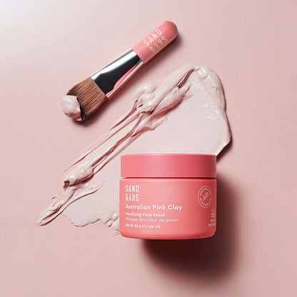 Sand & Sky Australian Pink Clay Mask – Pore Minimizing & Brightening Face Mask with Vitamin C, 60g Avelisse