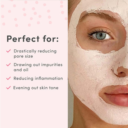 Sand & Sky Australian Pink Clay Mask – Pore Minimizing & Brightening Face Mask with Vitamin C, 60g Avelisse